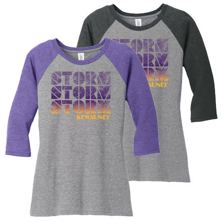 District Ladies Perfect Tri 3/4-Sleeve Raglan