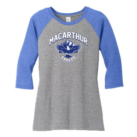 District Ladies Perfect Tri 3/4-Sleeve Raglan