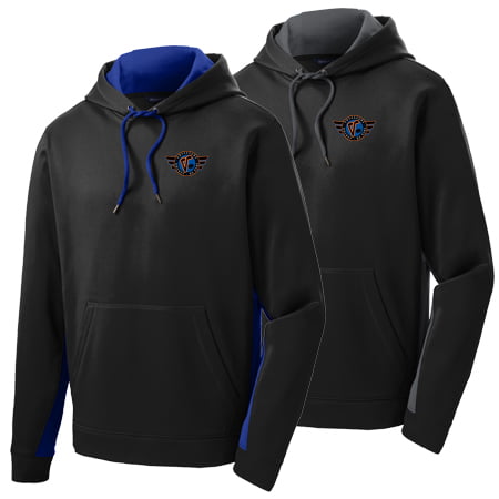 Sport-Tek Youth Sport-Wick Fleece Colorblock Hooded Pullover