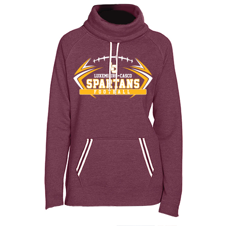J. America Ladies Relay Cowl Neck Sweatshirt
