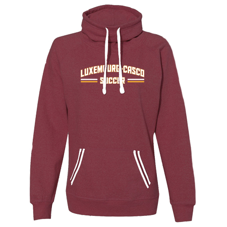 J. America Ladies Relay Cowl Neck Sweatshirt