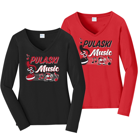 Port & Company Ladies Long Sleeve Fan Favorite V-Neck Tee