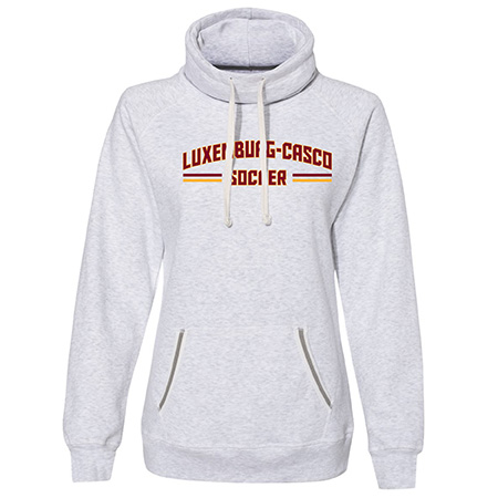 J. America Ladies Relay Cowl Neck Sweatshirt