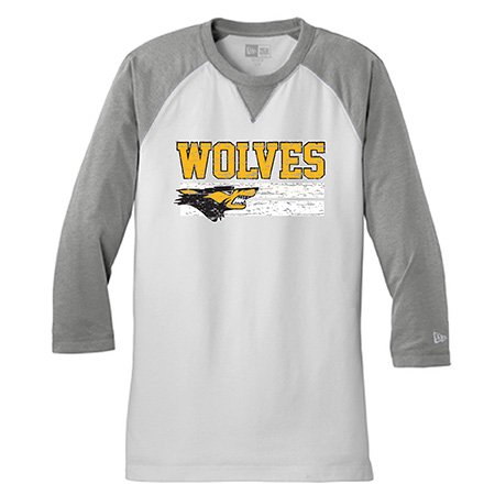 New Era Cotton Blend ¾ Sleeve Raglan Tee