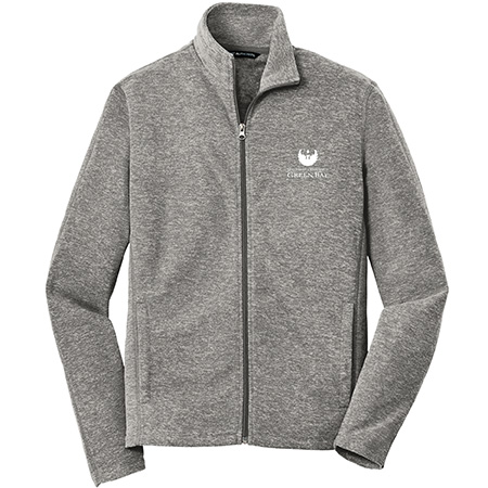 Port Authority Adult Heather Microfleece Full-Zip Jacket