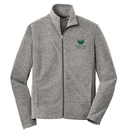 Port Authority Heather Microfleece Full-Zip Jacket