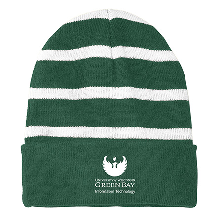 Sport-Tek Striped Beanie with Solid Band