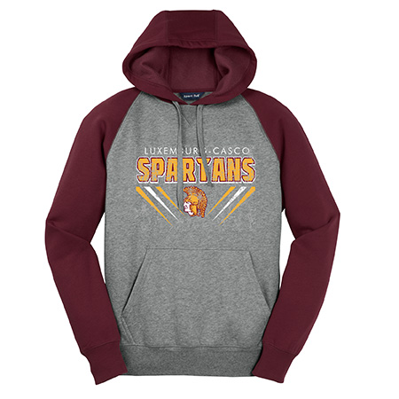 Sport-Tek Raglan Colorblock Pullover Hooded Sweatshirt