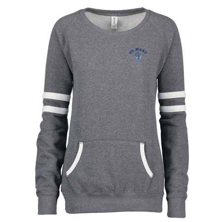 Enza Ladies Varsity Fleece Crew Neck Pullover
